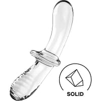 SATISFYER - DOUBLE CRYSTAL DILDO TRANSPARENT
