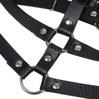 img_175173_0647d953e9fc02fed639f46c70052f81_1.jpg SUBBLIME - LEATHER RING CHEST HARNESS BLACK ONE SIZE