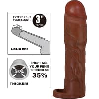 img_198355_e0cae1fc7a7f6c3f64bf91f6a8eca8f7_1.jpg PRETTY LOVE - GERD PENIS SLEEVE WITH 7.6 CM EXTENSION MULATTO