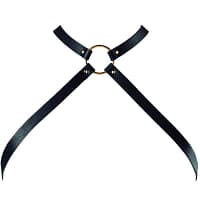 BIJOUX - INDISCRETS MAZE CROSSED CHEST HARNESS BLACK