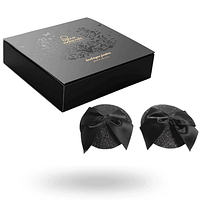 BIJOUX - BURLESQUE SHINY NIPPLE COVERS WITH BOW