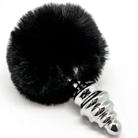 img_159082_7a9c4dcd0dd5cc8157dac9e0d4a98cdd_1.jpg ALIVE - ANAL PLEASURE PLUG SPIRAL METAL FLUFFY BLACK SIZE L
