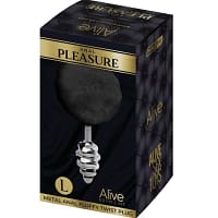 img_159088_045070206a78a3b491fe7ed16ea108e9_1.jpg ALIVE - ANAL PLEASURE PLUG SPIRAL METAL FLUFFY BLACK SIZE L