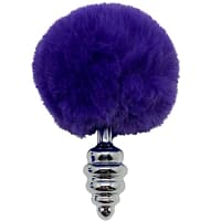 img_159134_8056b327aa8b1e2faf6be9158702ca6f_1.jpg ALIVE - ANAL PLEASURE PLUG SPIRAL METAL FLUFFY DARK VIOLET SIZE M