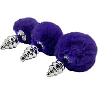 img_159135_b114432f0c75a314ec96e7319a30eb59_1.jpg ALIVE - ANAL PLEASURE PLUG SPIRAL METAL FLUFFY DARK VIOLET SIZE M