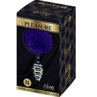 img_159136_e20ff2f006103d9d0f3f3e1d23e42d8a_1.jpg ALIVE - ANAL PLEASURE PLUG SPIRAL METAL FLUFFY DARK VIOLET SIZE M