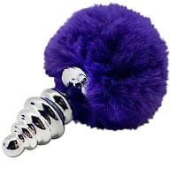 img_159137_8b9e775bcfd088295d5c25b7eee93411_1.jpg ALIVE - ANAL PLEASURE PLUG SPIRAL METAL FLUFFY DARK VIOLET SIZE M