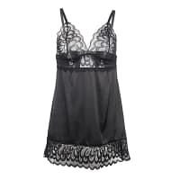 SUBBLIME - BABYDOLL WITH FLORAL PRINT CHEST BLACK L/XL