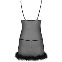 LIVCO CORSETTI FASHION - ZERUNAM SET BABYDOLL + BLACK THONG L/XL