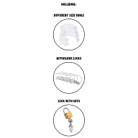 HIDDEN DESIRE - EXTREME CHASTITY COCK CAGE ACRYLIC ADJUSTABLE CLEAR