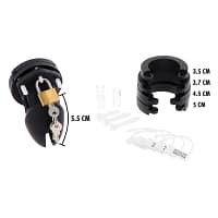 HIDDEN DESIRE - EXTREME CHASTITY COCK CAGE SILICONE SIZE S BLACK