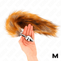 img_190207_3c6ed0a2df18547142a808974e708360_1.png KINK - ANAL PLUG SIZE M 8 X 3.5 CM WITH SYNTHETIC TAIL 40 CM BROWN