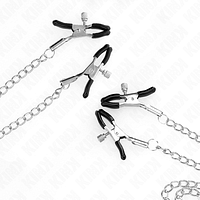 img_190266_63fbaa47d88337125f2c6d269461be4b_1.png KINK - 4 NIPPLE AND CLIT CLAMPS ADJUSTABLE SILVER