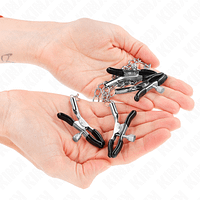img_190268_202e5e998e726ae21cf93f35990787c1_1.png KINK - 4 NIPPLE AND CLIT CLAMPS ADJUSTABLE SILVER