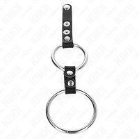 img_193256_572c29d8cdc01be5701184db912869fb_1.png KINK - DOUBLE PENIS RING 3.8 CM TO 5 CM CONNECTED BY LEATHER