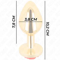 KINK -  PLUG ANAL GOLD ROSE RED SIZE L