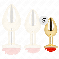 KINK -  PLUG ANAL GOLD ROSE RED SIZE S