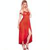 CHILIROSE - CR 3716 BABYDOLL LONG RED L/XL