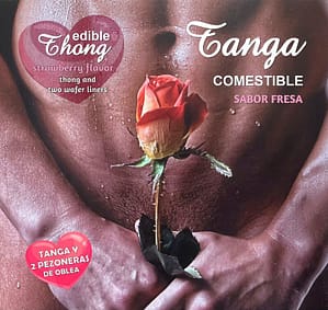 HOTFLOWERS - MEN''S THONG+ 2 STRAWBERRY WAFER NIPPLE /es/pt/en/fr/it/