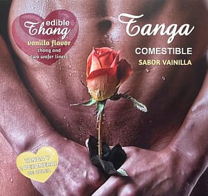 HOTFLOWERS - MEN''S THONG + 2 VANILLA WAFER NIPPLE /es/pt/en/fr/it/