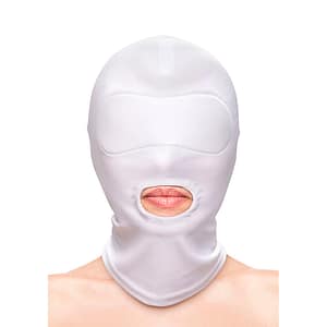 NS NOVELTIES - FETISH & FASHION MOUTH HOOD NYLON WHITE