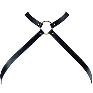 BIJOUX - INDISCRETS MAZE CROSSED CHEST HARNESS BLACK