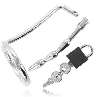 img_33977_aeadcb2ecdbf77ea874bcbc9b9872a98_1.png METAL HARD - TESTICLE RING WITH URETHRAL CHASTITY PLUG