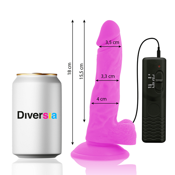img_164210_ac351276cf7eb8b3760ceca968b71e46_1.png DIVERSIA - FLEXIBLE VIBRATING DILDO PURPLE 18 CM -O- 4 CM