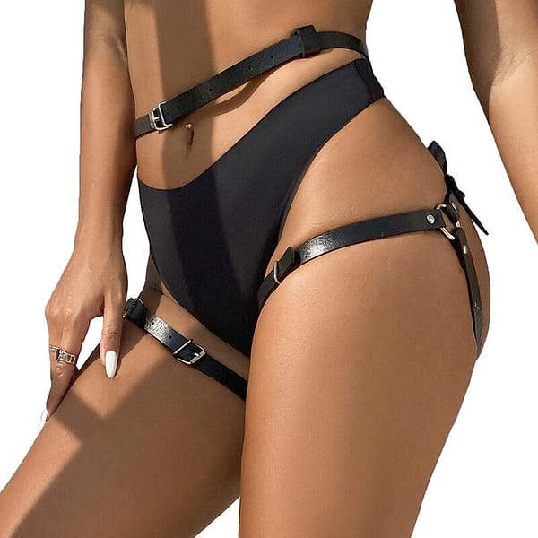 img_175086_28d332bb609964206fdbf172aac7c70f_1.jpg SUBBLIME - LEATHER WAIST AND LEG HARNESS BLACK ONE SIZE