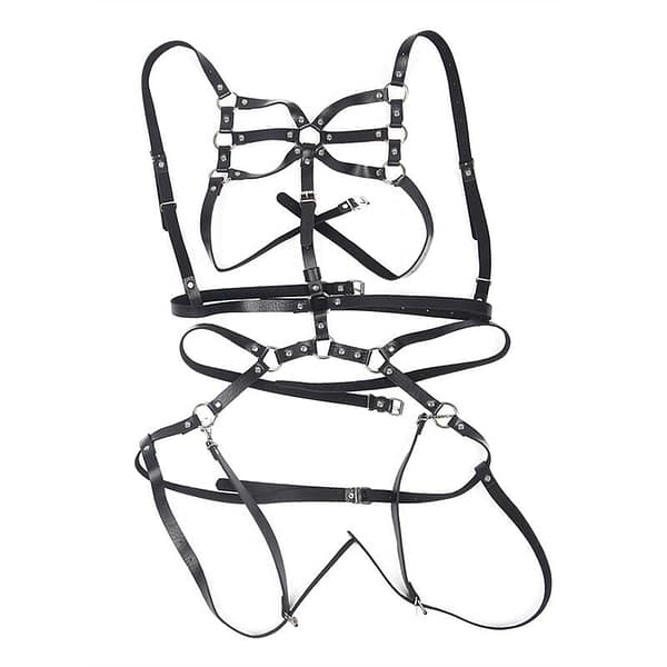 img_175095_c6ed3e8f29f292db0c94a685369dd615_1.jpg SUBBLIME - BODY HARNESS ADJUSTABLE STRAPS LEATHER BLACK ONE SIZE