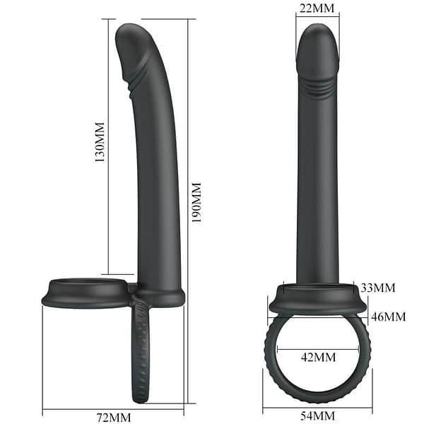 PRETTY LOVE - DILLION DOUBLE PENETRATION DOUBLE COCK RING BLACK