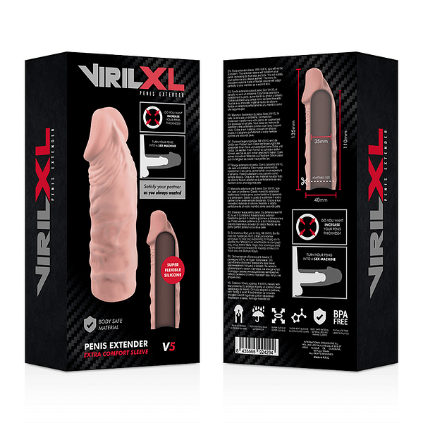 VIRILXL - LIQUID SILICONE V5 NATURAL PENIS EXTENSION