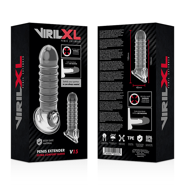 VIRILXL - PENIS EXTENSION AND SHEATH V15 TRANSPARENT