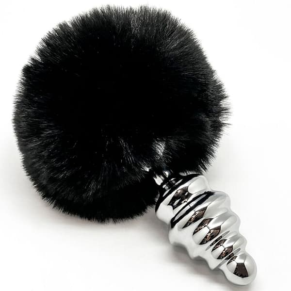 img_159084_1135e6b3fa137c9bb05d8b45cbafae64_1.jpg ALIVE - ANAL PLEASURE PLUG SPIRAL METAL FLUFFY BLACK SIZE M