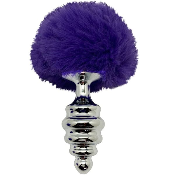 img_159133_a9bab9a9443e8e3bc122340be62c5a80_1.jpg ALIVE - ANAL PLEASURE PLUG SPIRAL METAL FLUFFY DARK VIOLET SIZE M
