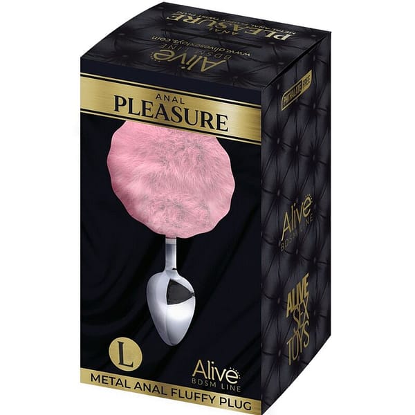 img_159251_0d41fbb2ee2928e7df6a3d927bfe81e7_1.jpg ALIVE - ANAL PLEASURE PLUG SMOOTH METAL FLUFFY PINK SIZE L