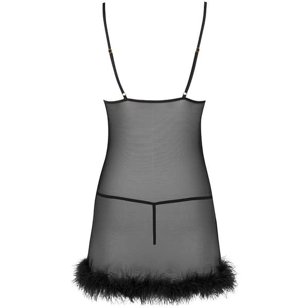 LIVCO CORSETTI FASHION - ZERUNAM SET BABYDOLL + BLACK THONG L/XL