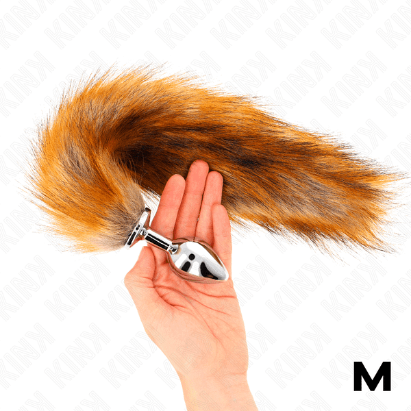 img_190207_3c6ed0a2df18547142a808974e708360_1.png KINK - ANAL PLUG SIZE M 8 X 3.5 CM WITH SYNTHETIC TAIL 40 CM BROWN