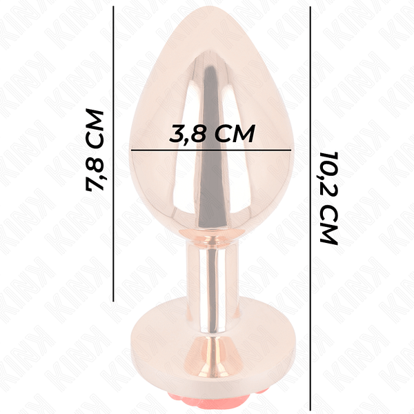 img_199018_9d4d15f27c24297f9fb3a09c046db74b_1.png KINK - PINK GOLD ANAL PLUG WITH RED ROSE L
