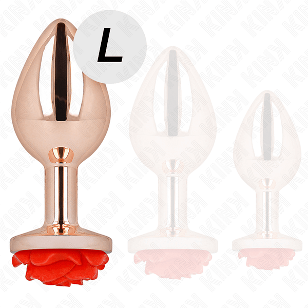 img_199021_ee7a248a6866957b2204becd5f5c380f_1.png KINK - PINK GOLD ANAL PLUG WITH RED ROSE L