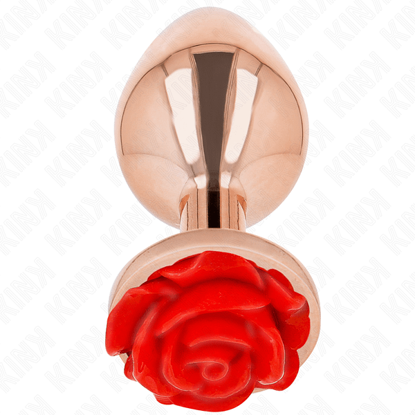img_199022_01358ca0c23b6fb356a57027994ac690_1.png KINK - PINK GOLD ANAL PLUG WITH RED ROSE L