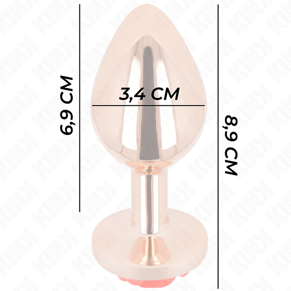 img_199023_4aa4c2e92fa45a7a0a52da9af98944d6_1.png KINK - PINK GOLD ANAL PLUG WITH RED ROSE M