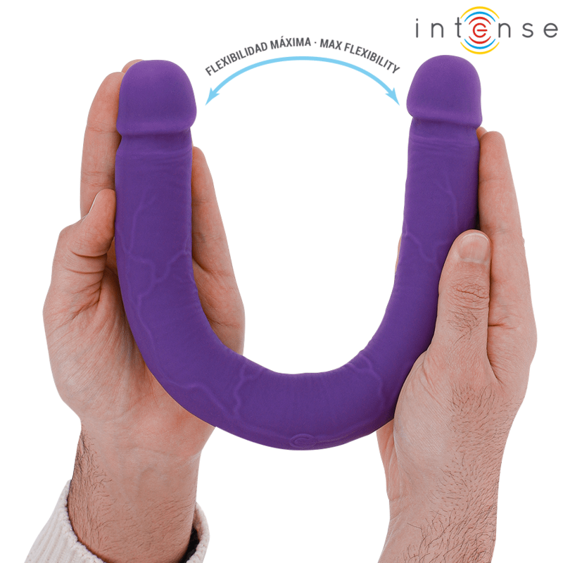INTENSE - GUNTER DILDO DOUBLE VIBRATOR 40 CM PURPLE REMOTE CONTROL - Afbeelding 4