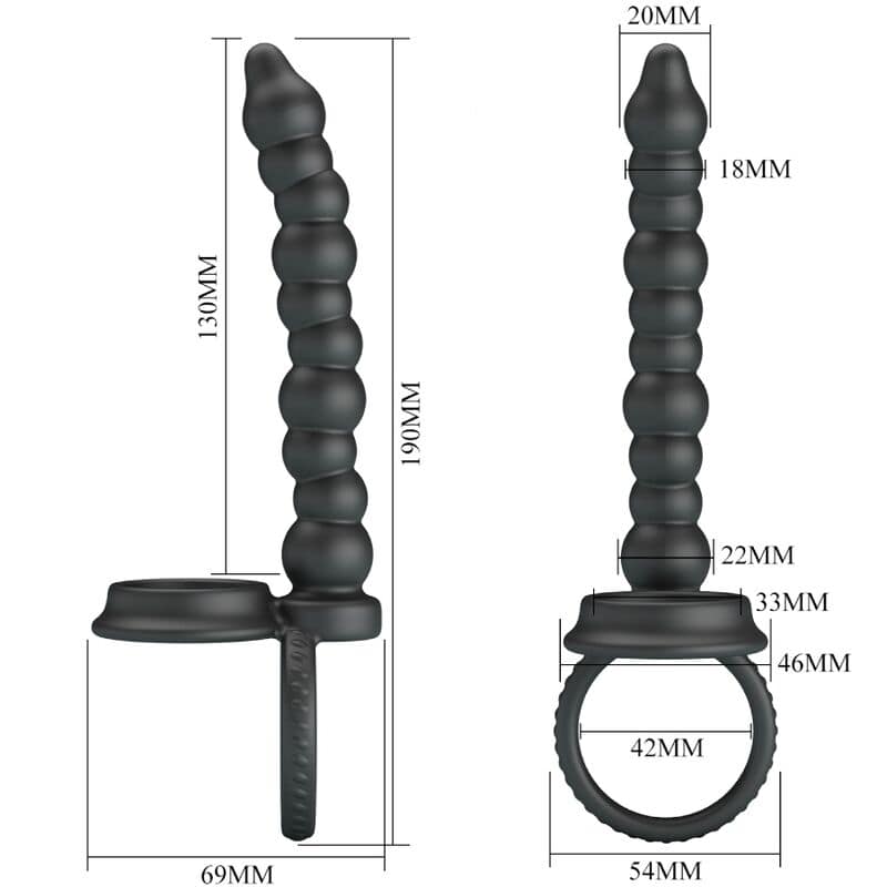 PRETTY LOVE - DILLION DOUBLE PENETRATION COCK RING BLACK - Afbeelding 6