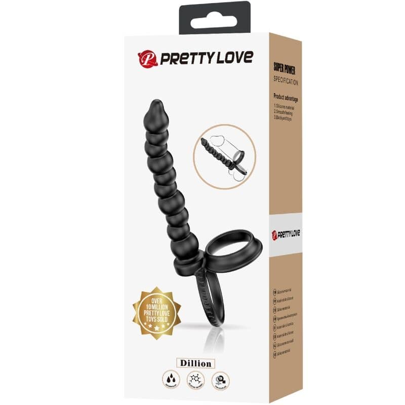 PRETTY LOVE - DILLION DOUBLE PENETRATION COCK RING BLACK - Afbeelding 7
