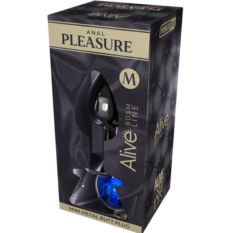 ALIVE - ANAL PLEASURE MINI PLUG METAL BLUE SIZE M - Afbeelding 2