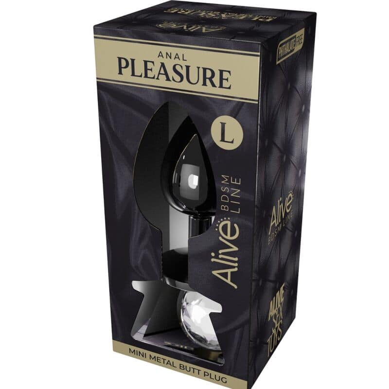 ALIVE - ANAL PLEASURE MINI PLUG METAL WHITE SIZE L - Afbeelding 2