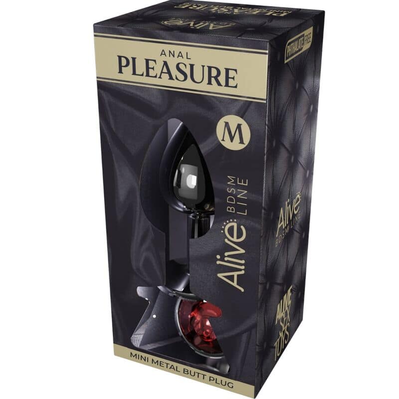 ALIVE - ANAL PLEASURE MINI PLUG METAL RED SIZE M - Afbeelding 2