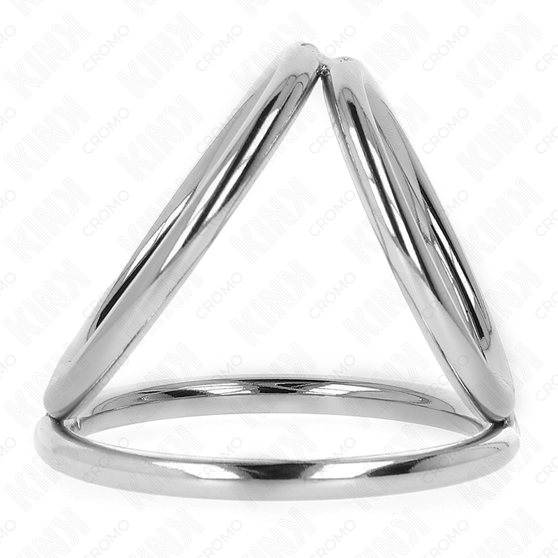 KINK - TRIPLE CHROME METAL PENIS RING 3.2 CM TO 4.5 CM - Afbeelding 4